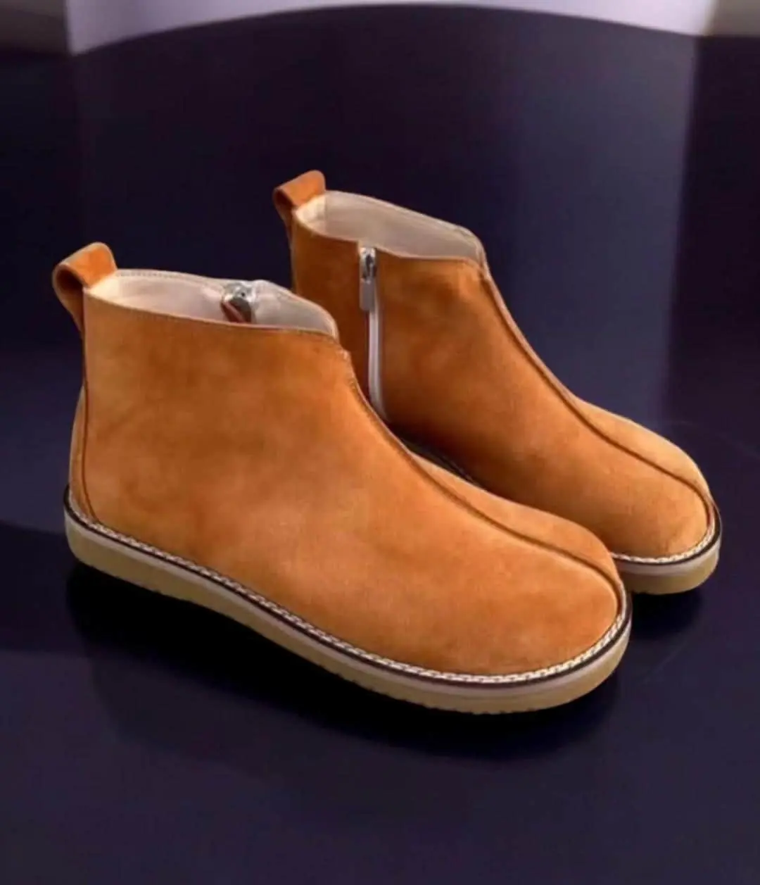 Fur Lined Winter Leather Boots For Women Orthopedic